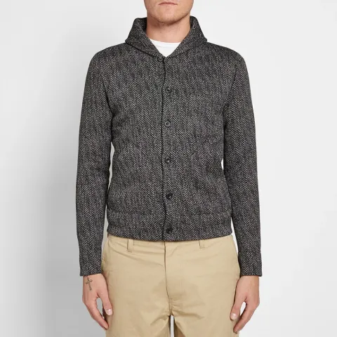 Printed Fleece Shawl Cardigan