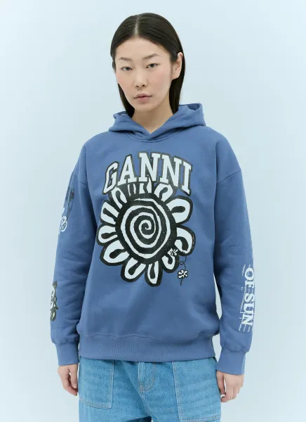 Isoli Mega Flower Oversized Hooded Sweatshirt
