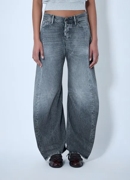 Wide-Leg Denim Trousers