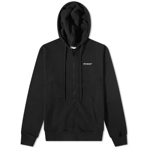 Wave Outline Slim Zip Hoodie