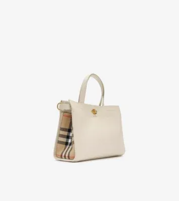 Small Cotswolds Check Tote in Soap beige - Women, Leather