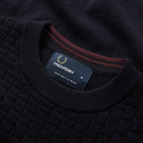 Fred Perry Oxford Texture Crew Neck Sweater