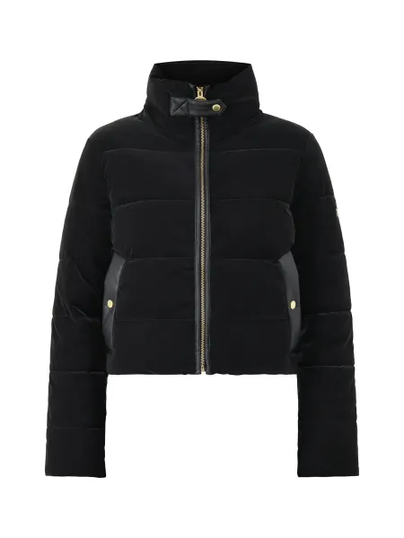 Halina Faux Velvet Puffer Jacket