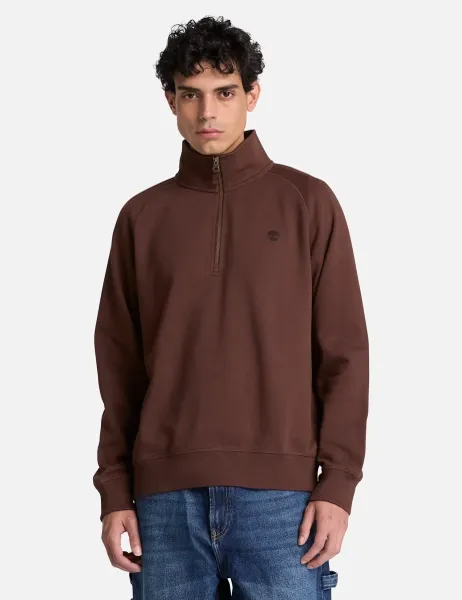 Timberland Exeter River Quarter Zip Sweatshirt Brown