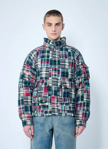 Patchwork Multi Pocket Down Jacket