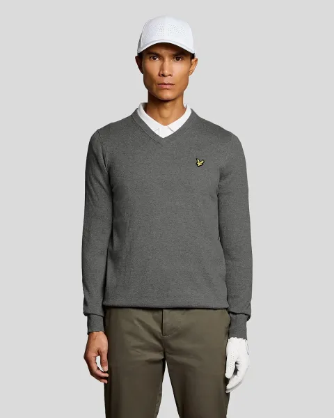 Lyle & Scott Cotton Blend V-Neck Jumper