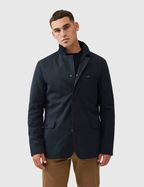 Rodd & Gunn Winscombe Pure Cotton Harrington Jacket Dark Navy
