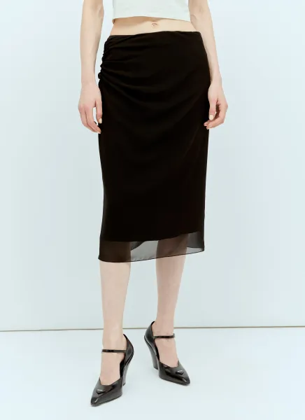 Georgette Midi Skirt