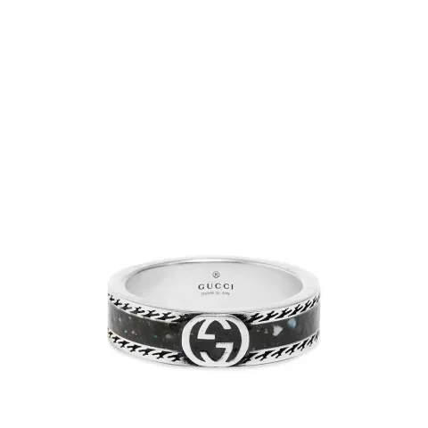 Gucci Interlocking G Enamel Ring M