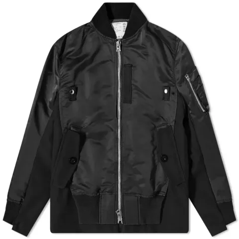 Wool And Nylon Ma-1 Jacket
