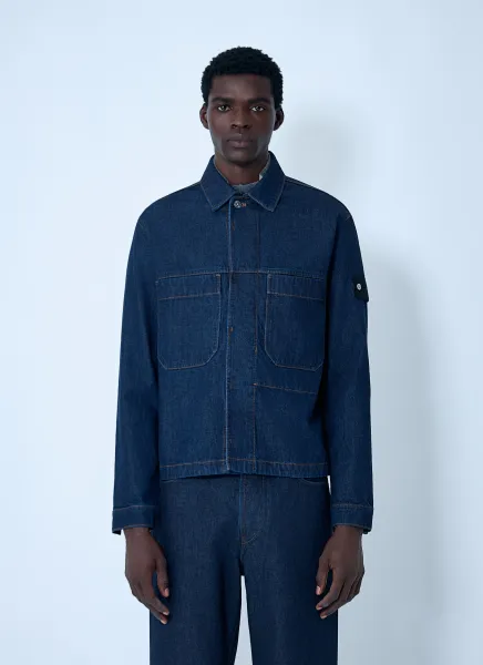 Denim Compass Patch Shirt