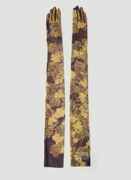 Floral Mesh Gloves
