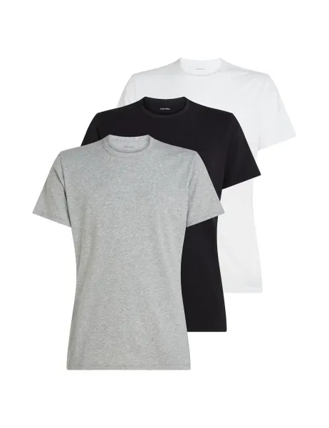 Calvin Klein 3 Pack Cotton Rich Short Sleeve T Shirts Black Mix