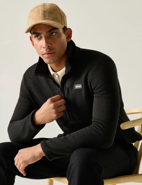 Regatta Barlee Funnel Neck Half Zip Fleece Black