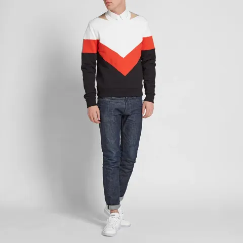 Chevron Insert Crew Sweat