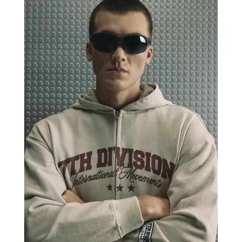 River Island Oversized Fit 7Th Division Hoodie