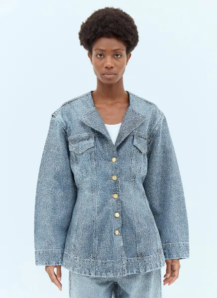 Sparkle Denim Blazer