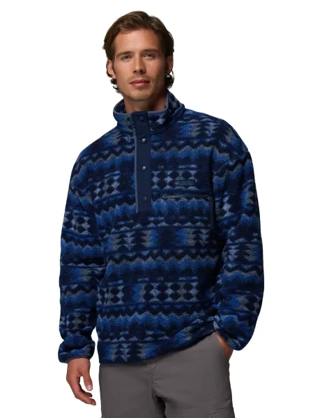 Columbia Helvetia Printed Funnel Neck Half Snap Fleece Dark Navy