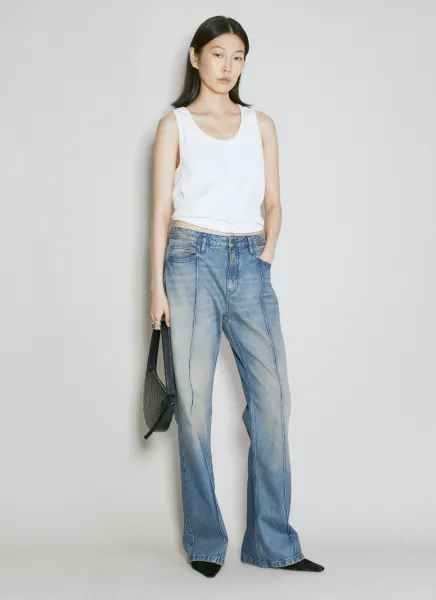 Stained Flared Jeans