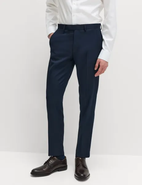 Marks & Spencer Tailored Fit Stretch Ultimate Suit Trousers Navy