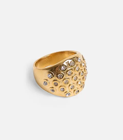 Gold Tone Diamanté Detail Ring