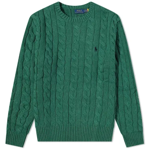 Cotton Cable Crew Knit