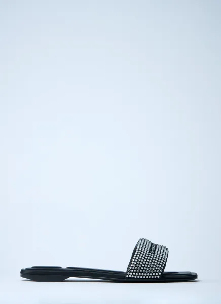 Embellished Logo Motif Slides
