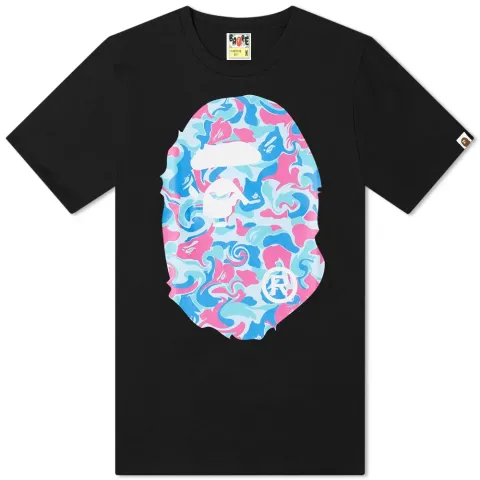 Marble Camo Big Ape Head T-Shirt