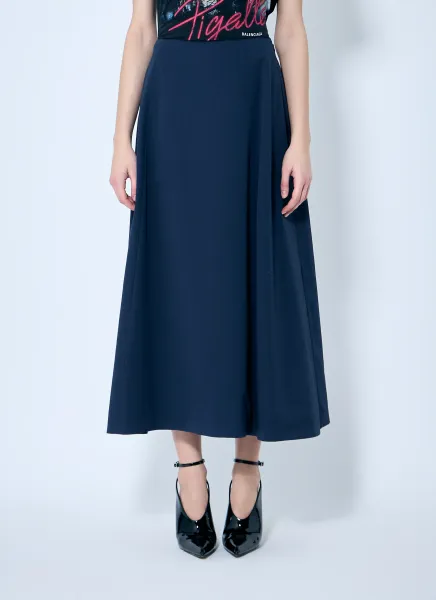 Cotton Midi Skirt