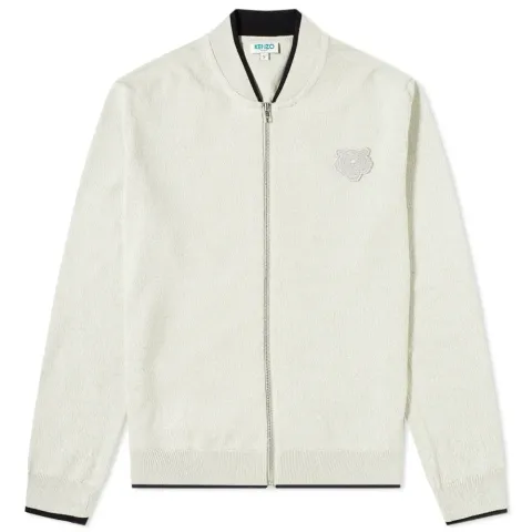 Tiger Knit Zip Cardigan