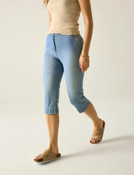 Regatta Bayletta Straight Leg Cropped Jeans Blue