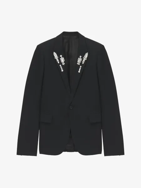 Crystal Mirror Embroidery Single-breasted Jacket