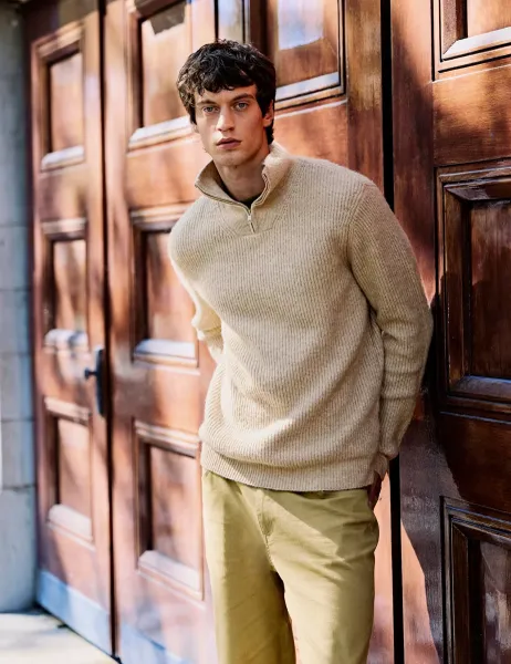Regatta Textured Half Zip Jumper Stone