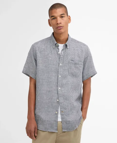 Linton Linen Short-Sleeved Tailored Shirt