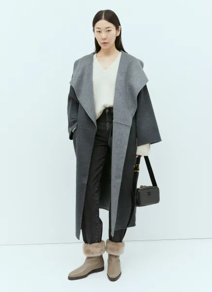 Two-Tone Signature Wool And Cashmere Coat