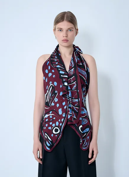 Silk Twill Printed Top