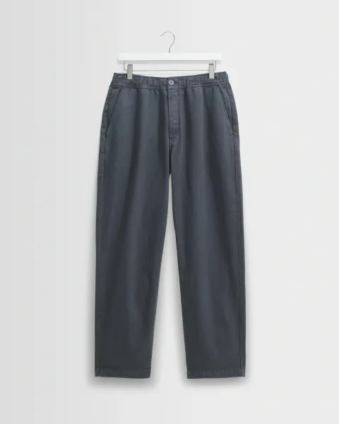 Kurt - Petrol Blue Organic Cotton Trousers