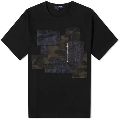 Mulit Patch Zip Pocket T-Shirt