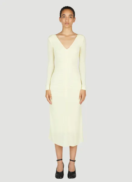 Laly Ruched Semi-Sheer Dress