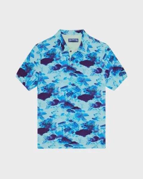 Vilebrequin Men Terry Polo Coral Reef