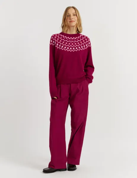 Chinti & Parker Wool Rich with Cashmere Fair Isle Crew Neck Jumper