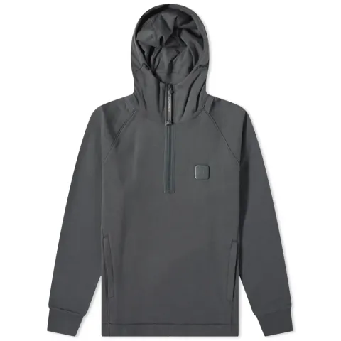 Metropolis Patch Logo Half Zip Hoodie