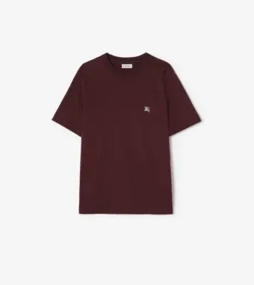 Knight Jewel Cotton T-shirt in Mahogany red