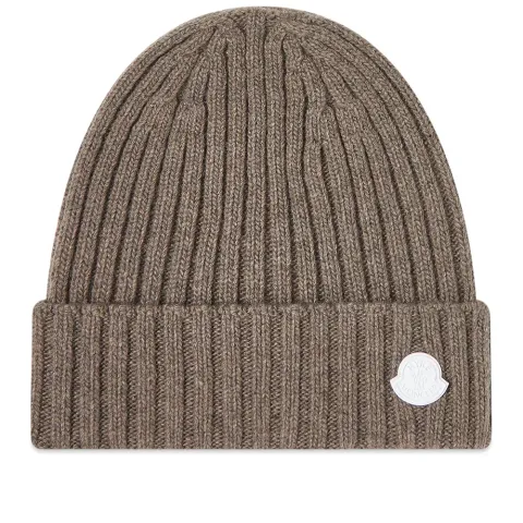 x HYKE Ribbed Knit Logo Beanie