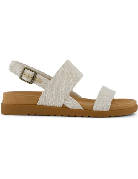 TOMS Strappy Footbed Slingback Sandals Natural