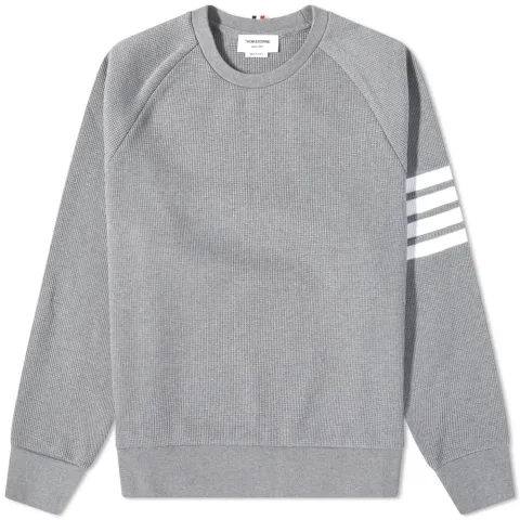 4 Bar Raglan Sleeve Waffle Crew Sweat