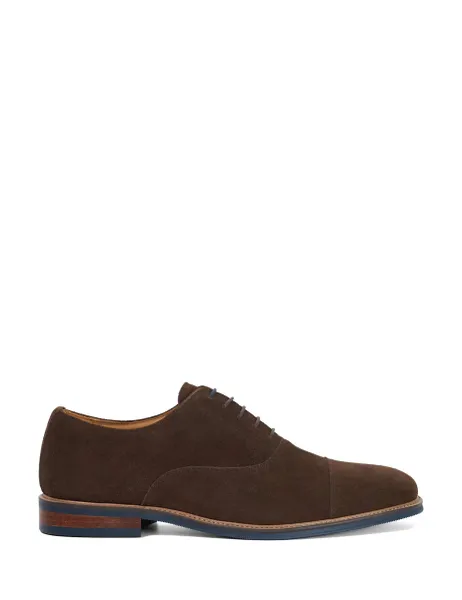 Dune London Wide Fit Suede Oxford Shoes