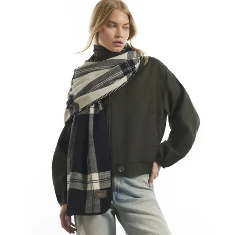 River Island Knit Check Lightweight Scarf