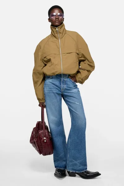 Nylon logo jacket