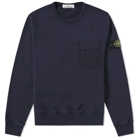 Garment Dyed Pocket Crew Sweat